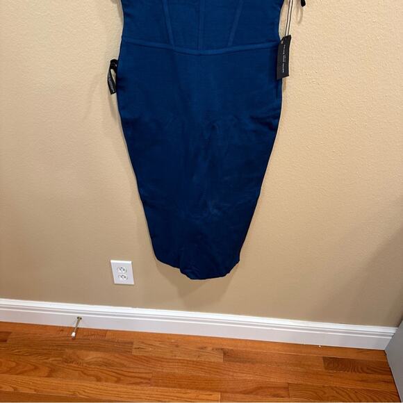 NWT mariam anna barska Blue Sexy Bodycon Maxi Dress Small - Picture 7 of 12